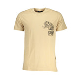 Cavalli Class Beige Cotton T-Shirt -   -  Cavalli Class.